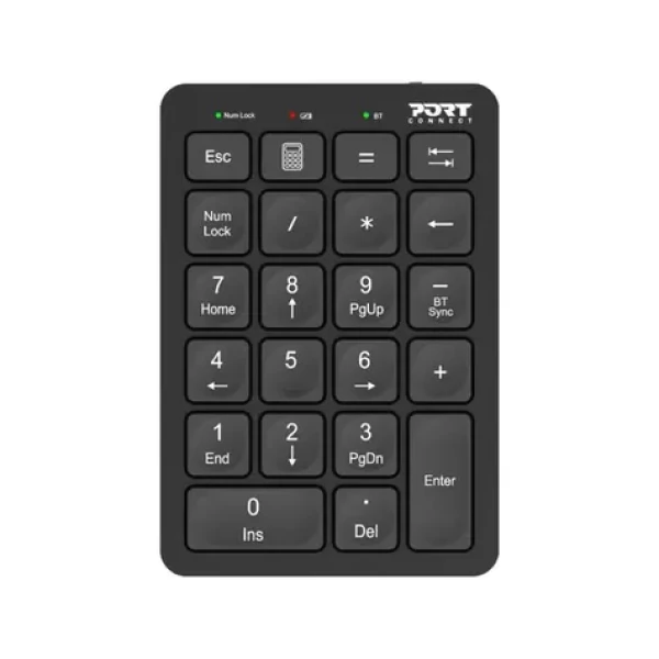 PORT CONNECT Bluetooth Rechargeable Keypad čierna / Bezdrôtová dobíjacia numerická klávesnica (900802)