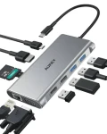 CB-C89 / Hub USB-C / 10v1 / RJ45 Gigabit / 4× USB / HDMI 4K @ 30Hz / SD + microSD / USB-C PD (CB-C89)