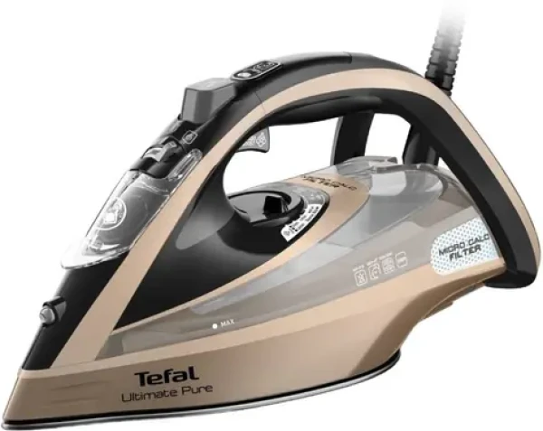 TEFAL Ultimate Pure FV9852E0 čierna / Naparovacia žehlička / suché aj parné žehlenie / 220-240 V (FV9852E0)