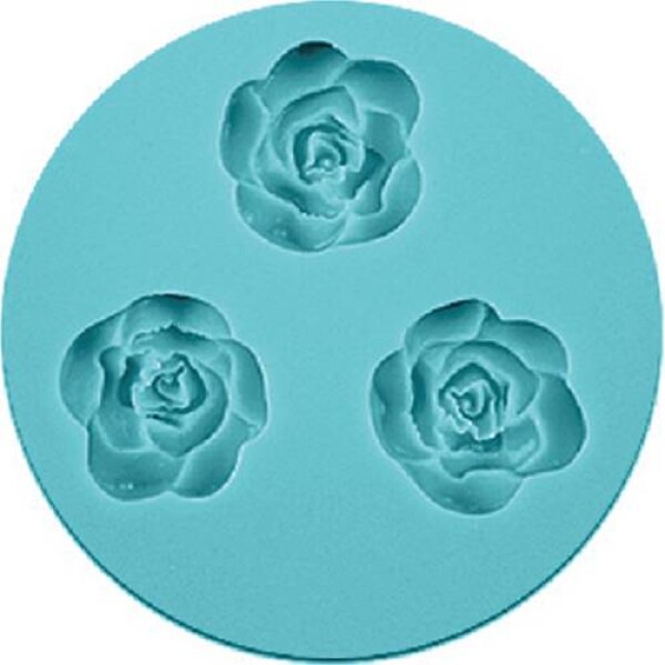 Silikónová forma 3 ružičky, každá 3 × 2,5 cm - Cakesicq - Cakesicq