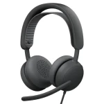 Logitech Zone Wired 2 čierna / Drôtové slúchadlá s mikrofónom / USB / 1.9 m (981-001619)