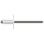 Gesipa 1454123 slepý nit (Ø x d) 5 mm x 16 mm ocel hliník Blindniet Al/St 5x16mm Grosskopf K14 KS 10,0-12,0mm 250 ks; 1454123