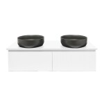 Kúpeľňová skrinka s krycou doskou SAT Evolution 118x30x44, 8 cm biela mat SATEVO120WMD SATEVO120WMD