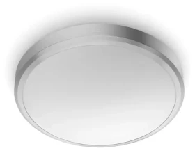 Philips Doris CL257 nikel / Kúpeľňové stropné svietidlo / LED / 17W / 1500lm / 2700K / IP44 / 31cm (SKL000358275)