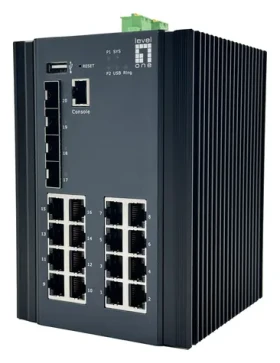 LevelOne IGU-2071 / Priemyselný switch / 16x GbE / 4X SFP Combo 2,5 G / Managed L2 + / DIN lišta (IGU-2071)
