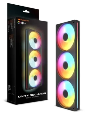 COUGAR Unity360-FB Reverse Blade čierna / Ventilátor / 3x 120 mm / ARGB / PWM / 700-1600 RPM (CF-UN360RB-RGB)