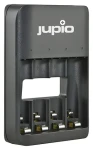 JUPIO USB nabíjačka AA/AAA batérií / Nabíjačka batérií / 4 sloty / LED (JBC0110)