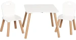 FreeOn Drevený stolík so stoličkami Athena biely (40437)