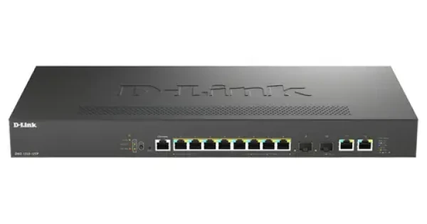 D-Link DMS-1250-12TP/E / Multigigabitový PoE switch / 8x 2,5 G RJ45 PoE / L2 / PoE budget 240W (DMS-1250-12TP/E)