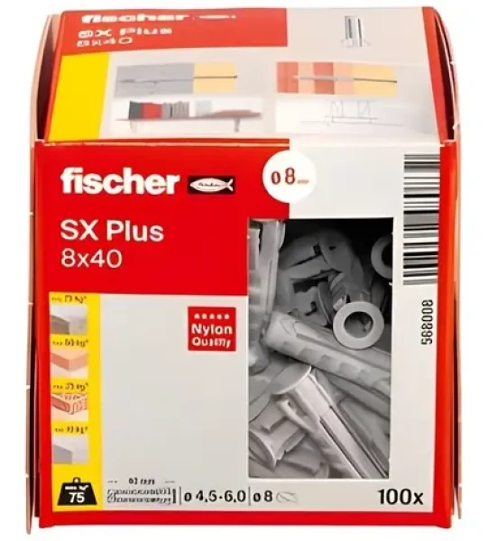 Fischer SX PLUS 8x40 / Hmoždinka / 100 ks (568008)