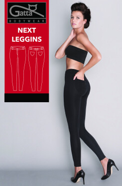 Čierne dámske legíny Gatta Next Leggins 44531 černá/černá XL