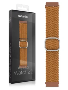 Aligator Remienok textilný 22mm / hnedý (22AW0023)