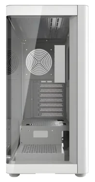 DarkFlash DS900G biela / ATX / bez ventilátorov / zakrivené tvrdené sklo / 1x USB 3.0 / bez zdroja (DS900G WHT (NoF))