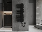 MEXEN/S - Ops radiátor + vykurovacia tyč 1300 x 550 mm, 900 W, čierna W122-1300-550-2900-70