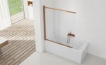 Vaňová zástena SAT Vision 140x120 cm brúsený rose gold SATVZVI120RG SATVZVI120RG