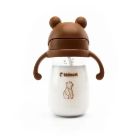 Kidnort Bringebaer Hrnček so slamkou 300ml hnedý (KID000047)