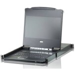 Aten CL-6708MW / 8- Port KVM USB / DVI / OSD / Single Rail rack / 17.3 FHD LCD / touchpad / klávesnica (CL-6708MW)