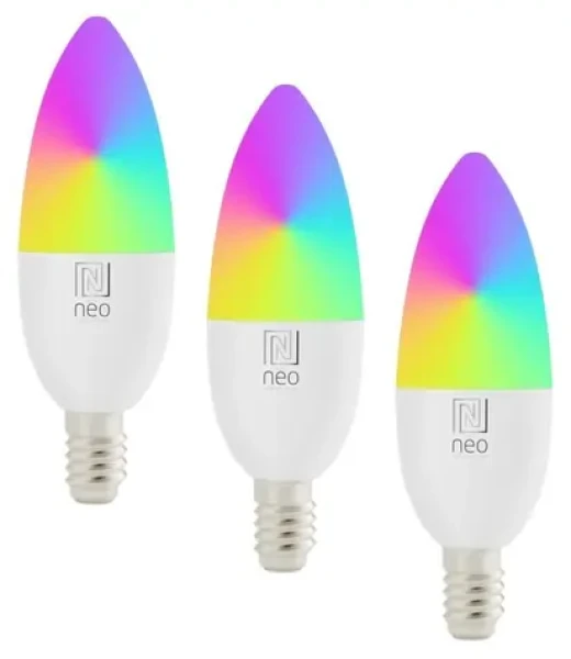 Immax NEO LITE SMART 3x LED žiarovka E14 6W RGB+CCT / Sada žiaroviek / farebná a biela / stmievateľná / Wi-Fi / Beacon / DO (07716CDO)