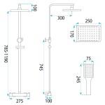 REA - Sprchová sada s termostatom TOM brush gold REA-P5004