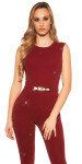 Sexy KouCla PaRtY TimE Glitter Jumpsuit BORDEAUX XS