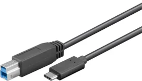 PremiumCord prepojovací kábel USB 3.1 type C na USB 3.0 Type B čierna 1m (ku31ce1bk)
