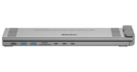 Unitek D1137AGY01 strieborná / Dokovacia stanica / USB-C / 3x USB-C / HDMI 4K / čítačka kariet / PD 100W (D1137AGY01)
