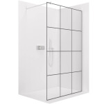 CERANO - Sprchová zástena Walk-in Onyx Round Ľ/P - 8 mm - okrúhla vzpera - chróm, industriálne sklo - 160x200 CER-8050BD220