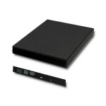 Qoltec 51866 externý box pre mechaniku čierna / USB 2.0 a SATA / 12.7 mm (51866)