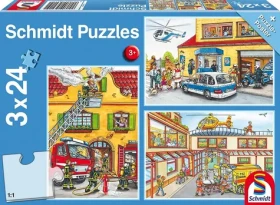 Schmidt Puzzle Polícia, hasiči, záchranári