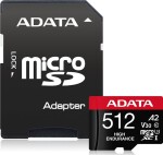ADATA High Endurance MicroSDXC 512 GB Class 10 UHS-I/U3 A2 V30 (AUSDX512GUI3V30SHA2-RA1)