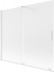 MEXEN/S - Velar dvojkrídlová posuvná vaňová zástena 180 x 150, dekor, biela 896-180-000-31-20
