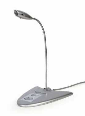 Gembird USB stolný mikrofón strieborná / Mikrofón / integrovaná zvuková karta / USB / 1,2 m (MIC-DU-01)