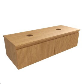 Kúpeľňová skrinka s krycou doskou SAT Evolution 118x30x44, 5 cm dub medový mat SATEVO120DMD SATEVO120DMD