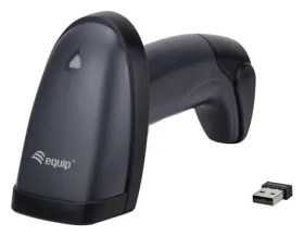 Equip 2D snímač čiarových kódov čierna / Snímač čiarových kódov / 2,4 GHz / 1D/2D / IP54 / stojanček (351024)