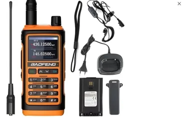 Baofeng UV-17E oranžová / Vysielačka / 2 ks / VOX / dosah 10 km / batéria 1800 mAh (UV-17E Pomarańczowa)