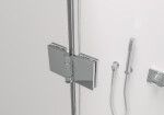 CERANO - Sprchovací kút Volpe Duo Ľ/P - 6 mm - chróm, transparentné sklo - 70x80x190 - zalamovacie CER-368249