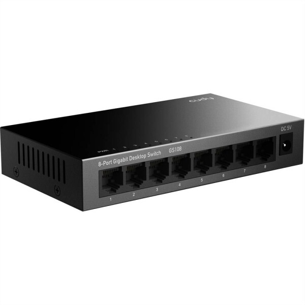 Cudy GS108 Netzwerk-Switch Gigabit Ethernet 10/100/1000 Schwarz - 1 Gbps sieťový switch 1000 MBit/s; GS108