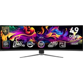 49" MSI MPG 491CQPXDE QD-OLED čierna / Monitor / DQHD 5120x1440 / 32:9 / 240Hz / 0,03ms / USB-C (9S6-3FA84T-029)