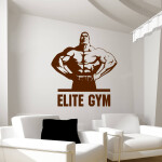 Veselá Stena Samolepka Elite Gym Farba: bílá, Veľkosť: 100 x 106 cm