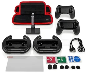 Nedis Starter Kit pre Nintendo Switch OLED čierny / Herná sada príslušenstva / 13 v 1 (GNSWKIT110BK)