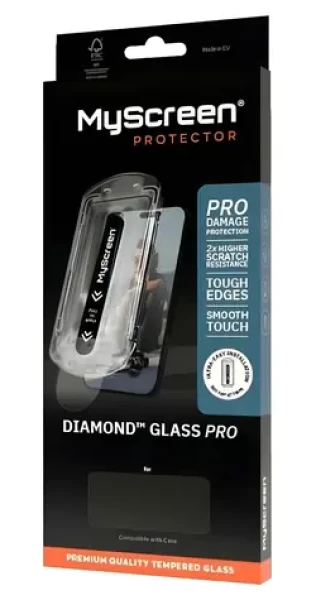 MyScreen Diamond Glass Pre Apple iPhone 17 / Ochranné sklo / Inštalačný rámček / Tvrdenosť 9H (MD10444TG DGPRO FF)