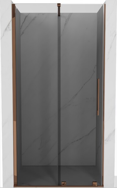 MEXEN/S - Velár posuvné sprchové dvere 110, grafit, ružové zlato 871-110-000-41-60