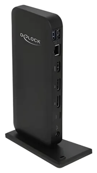 DeLock 87746 čierna / Dokovacia stanica / USB-C hosť / 2x DP + HDMI / 3x USB-A + 2x USB-C / LAN / PD 85W (87746)