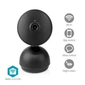 Nedis WIFICI22CBK / Chytrá vnútorná kamera / Wi-Fi / Full HD 1080p / SmartLife / microSD (WIFICI22CBK)
