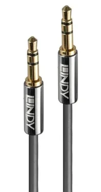 Lindy Cromo Line antracitová / Audio kábel / 3,5 mm jack - 3,5 mm jack / 2 m (35322)