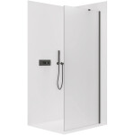 CERANO - Sprchová zástena Walk-in Onyx YL/P - 8 mm - čierna matná, mliečne sklo - 70x200 CER-8050BD1149