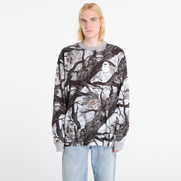 Tričko A BATHING APE Tree Edge Camo Relaxed Fit Ls Tee UNISEX White M