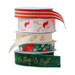 Rifle Paper Co. Vianočné stuhy Be Merry & Bright - set 5 ks