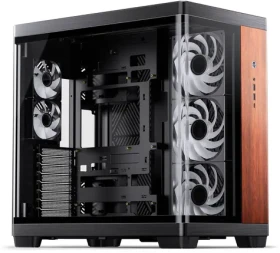 Jonsbo TK-4 Wood čierna / Počítačová skriňa / Midi-Tower / ATX / Tvrdené sklo (TK-4 W/BLACK)