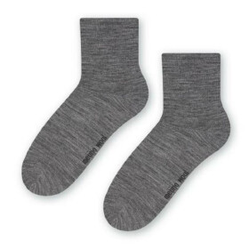 Dámske ponožky MERINO WOOL 130 MELANŽOVÁ TMAVĚ ŠEDÁ 38-40